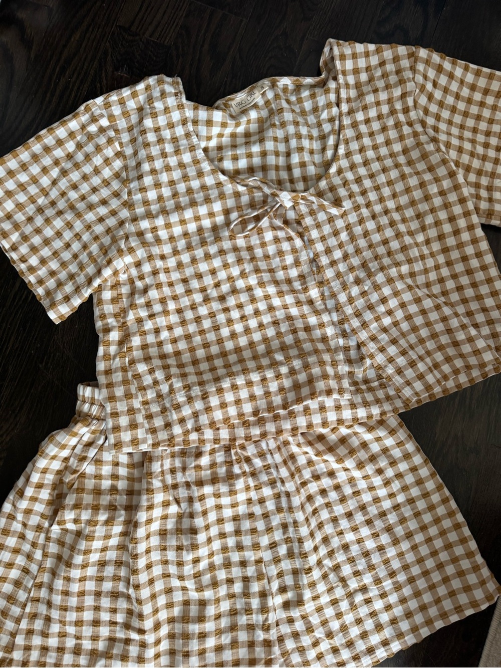 VRG GRL  Gingham Two-Piece Set